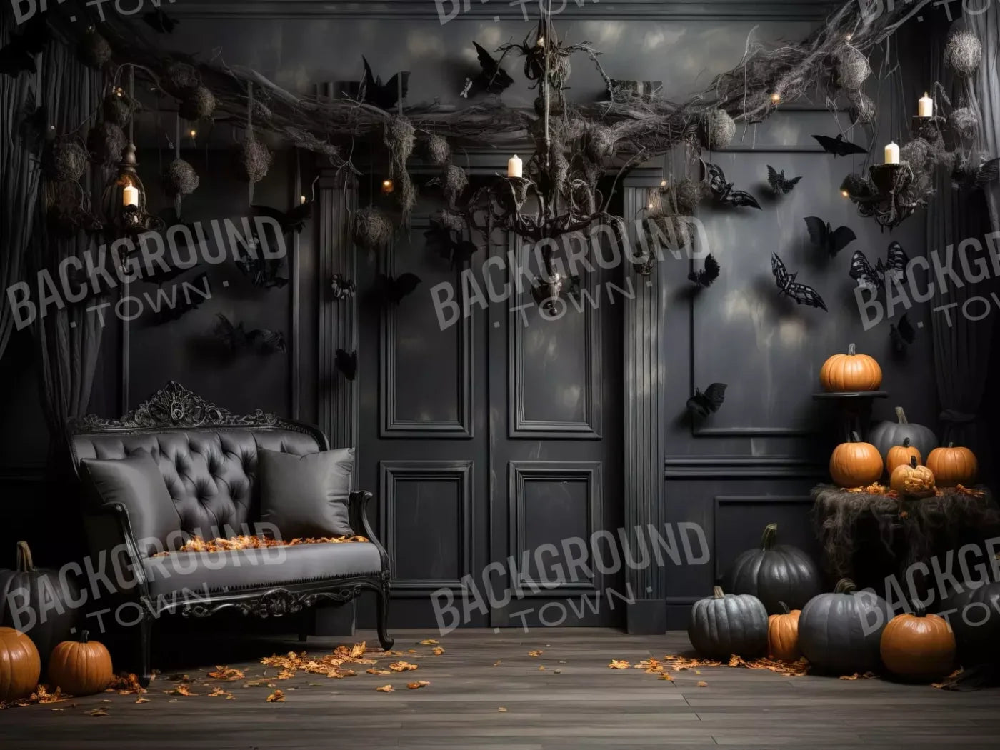 Bewitched With Bats Ii 6’8X5’ Fleece (80 X 60 Inch) Backdrop