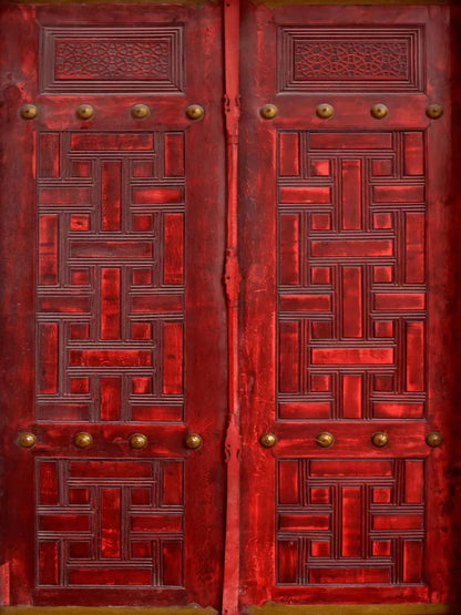 Big Red 8X10 Fleece ( 96 X 120 Inch ) Backdrop