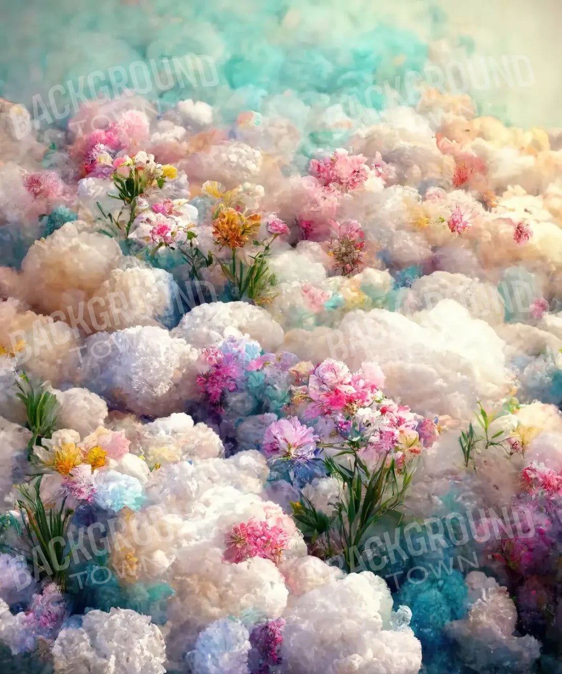 Pink , Blue , White Backdrop for Photography