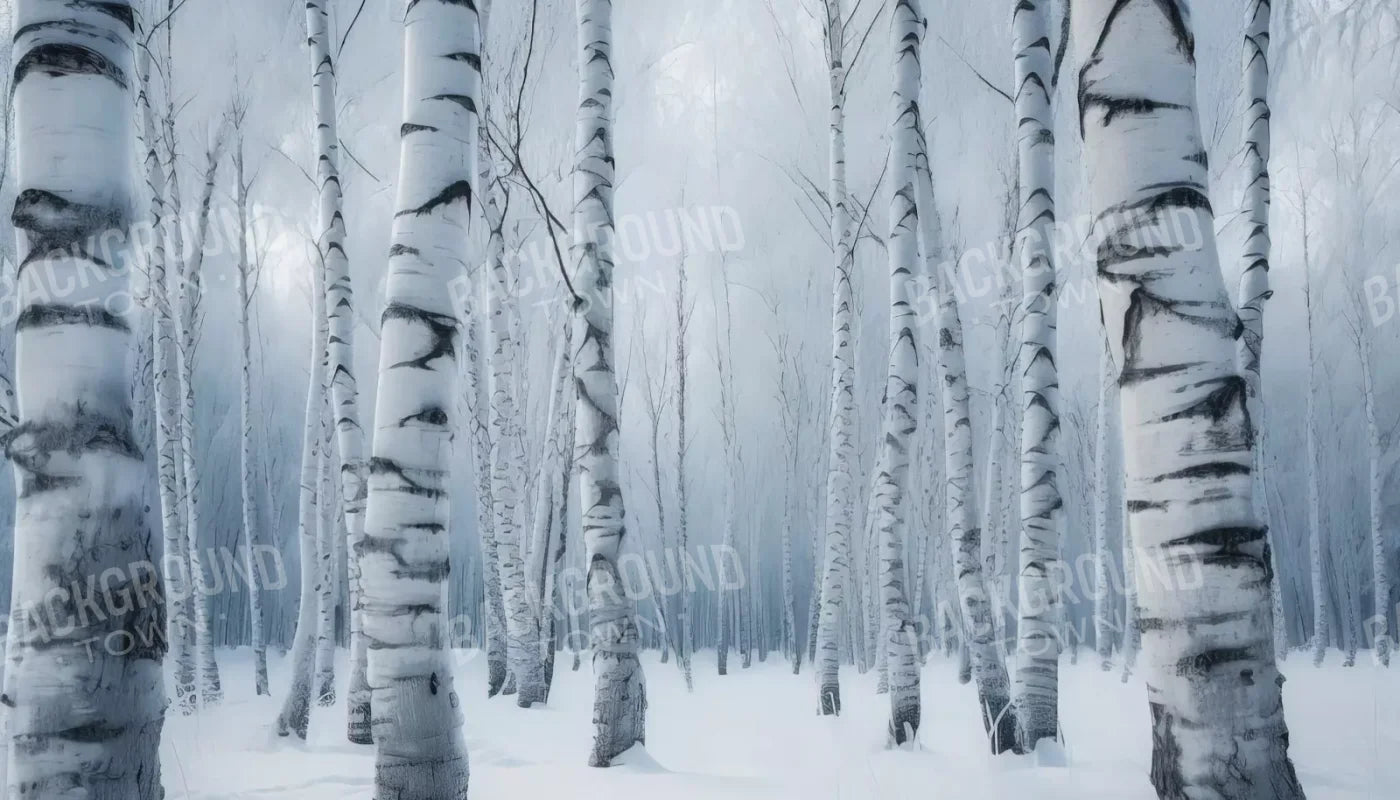 Birch Snow I 14’X8’ Ultracloth (168 X 96 Inch) Backdrop