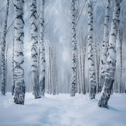 Birch Snow Ii 8’X8’ Fleece (96 X Inch) Backdrop