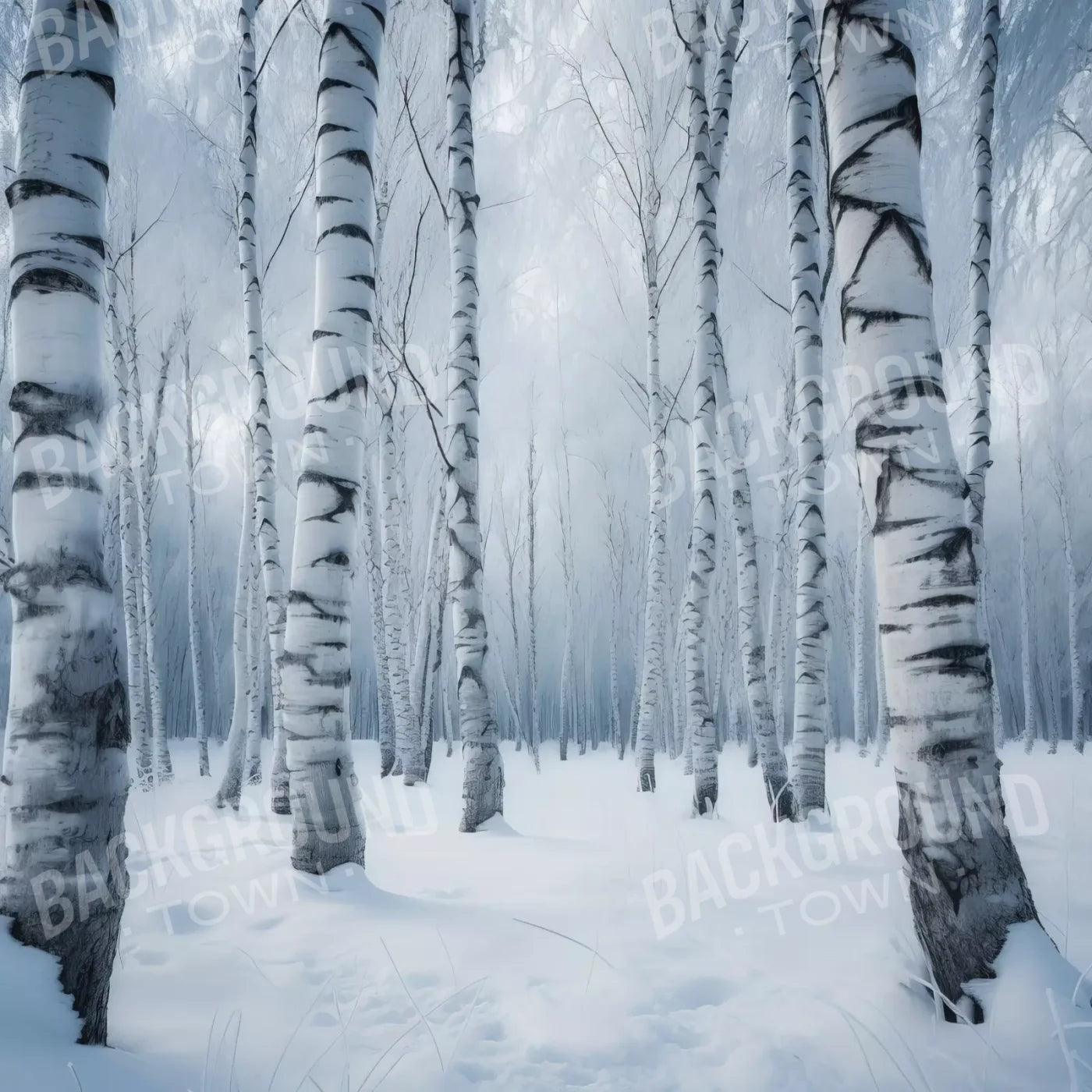 Birch Snow I 8’X8’ Fleece (96 X Inch) Backdrop