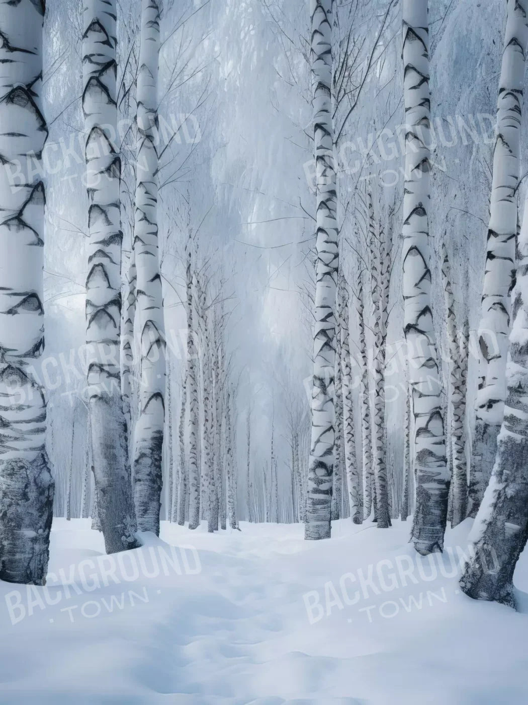 Birch Snow Ii 5’X6’8 Fleece (60 X 80 Inch) Backdrop