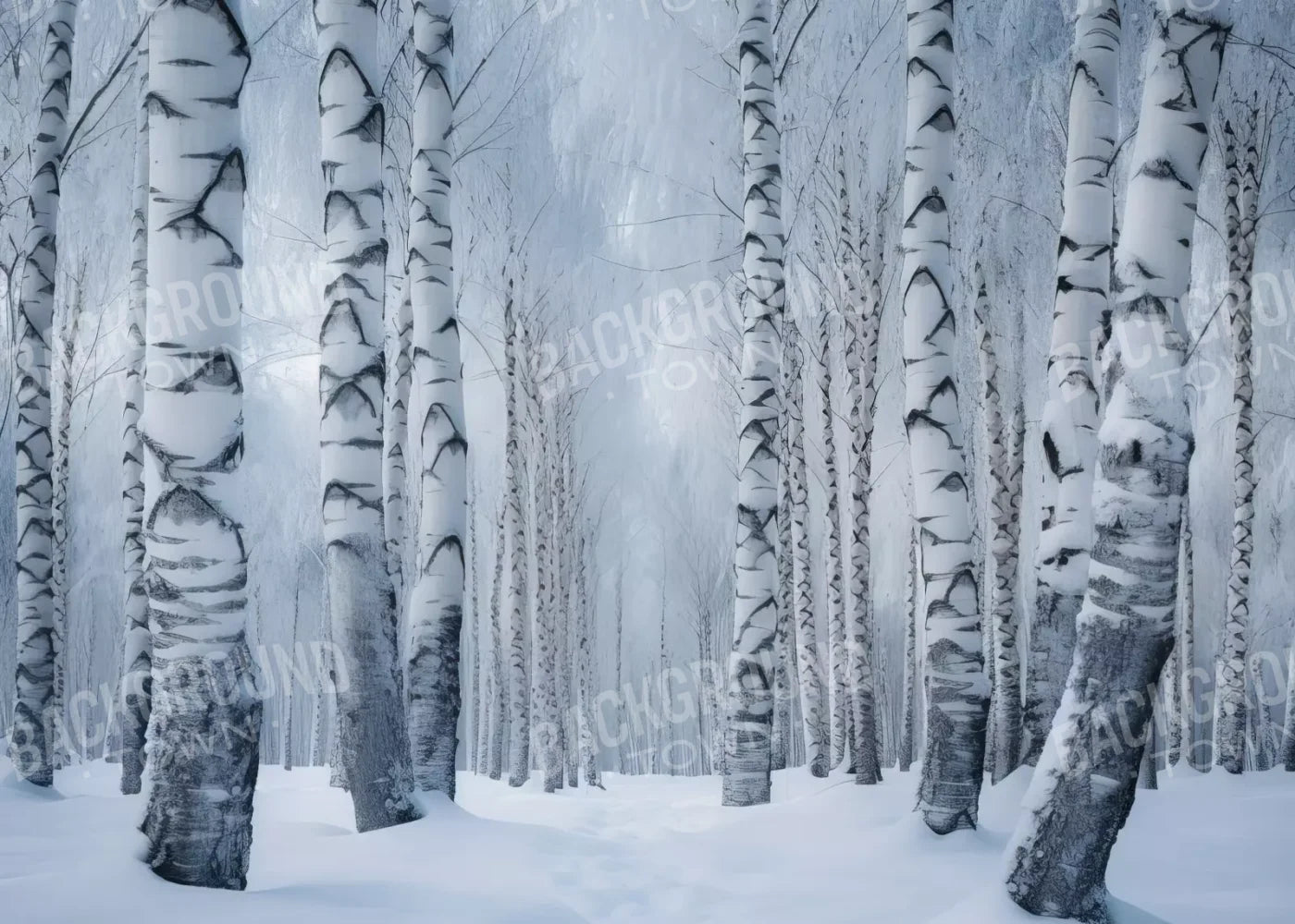 Birch Snow Ii 7’X5’ Ultracloth (84 X 60 Inch) Backdrop