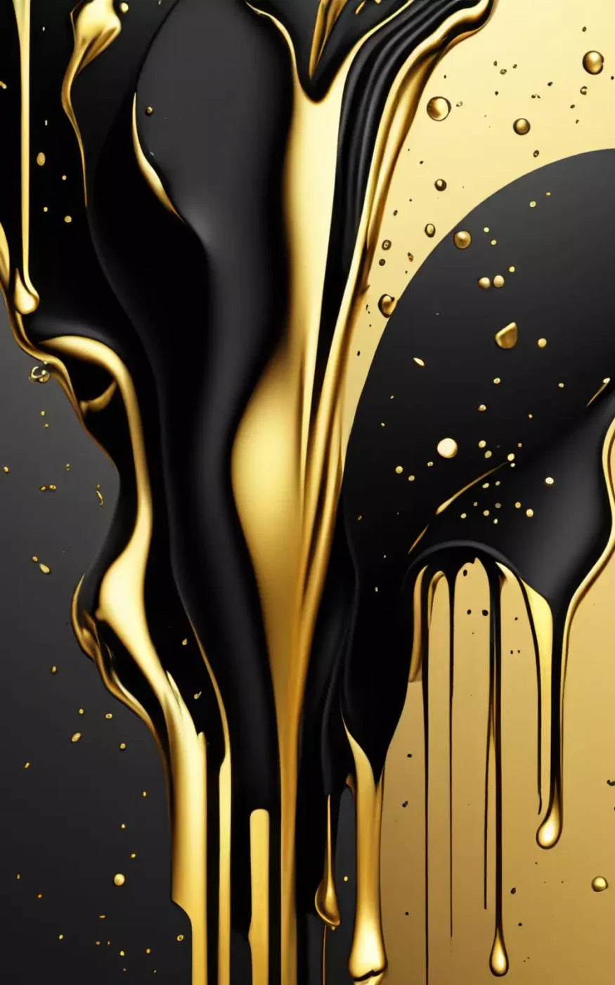 Black And Gold Paint 10’X16’ Ultracloth (120 X 192 Inch) Backdrop