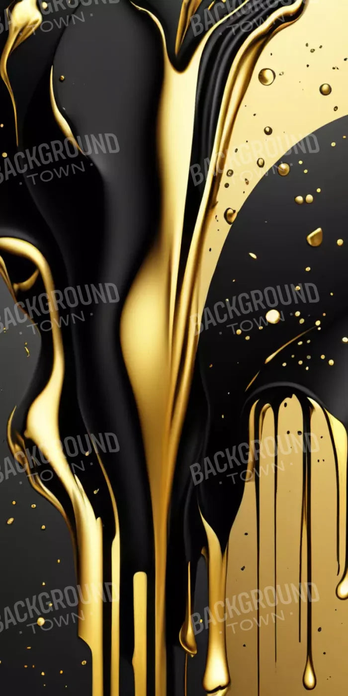 Black And Gold Paint 10’X20’ Ultracloth (120 X 240 Inch) Backdrop