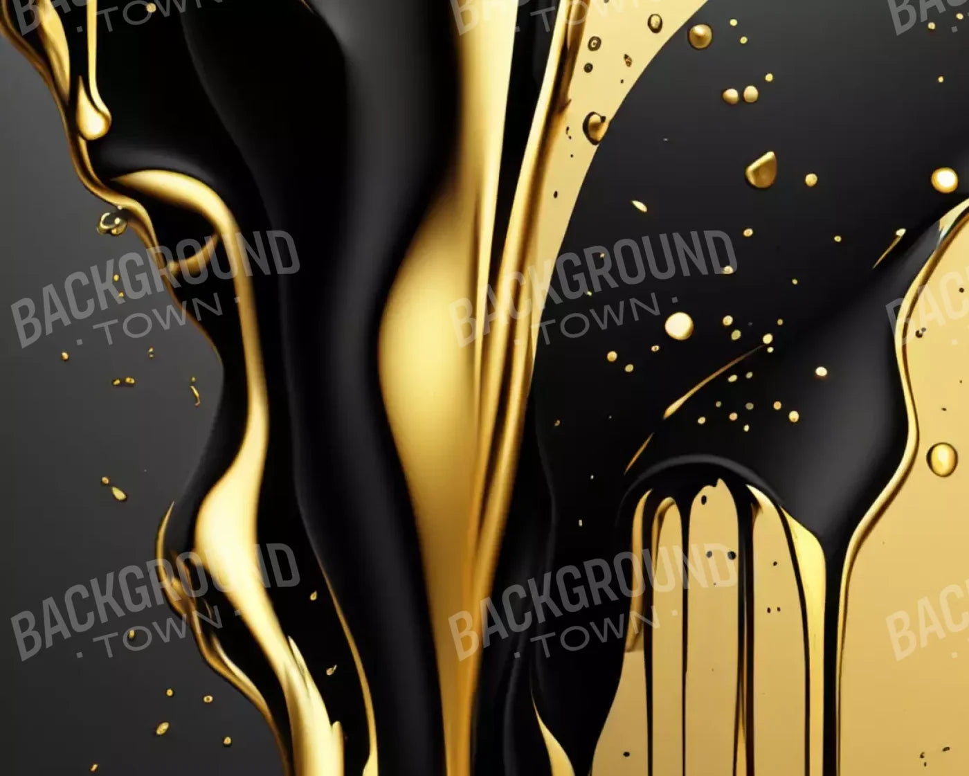 Black And Gold Paint 10’X8’ Fleece (120 X 96 Inch) Backdrop
