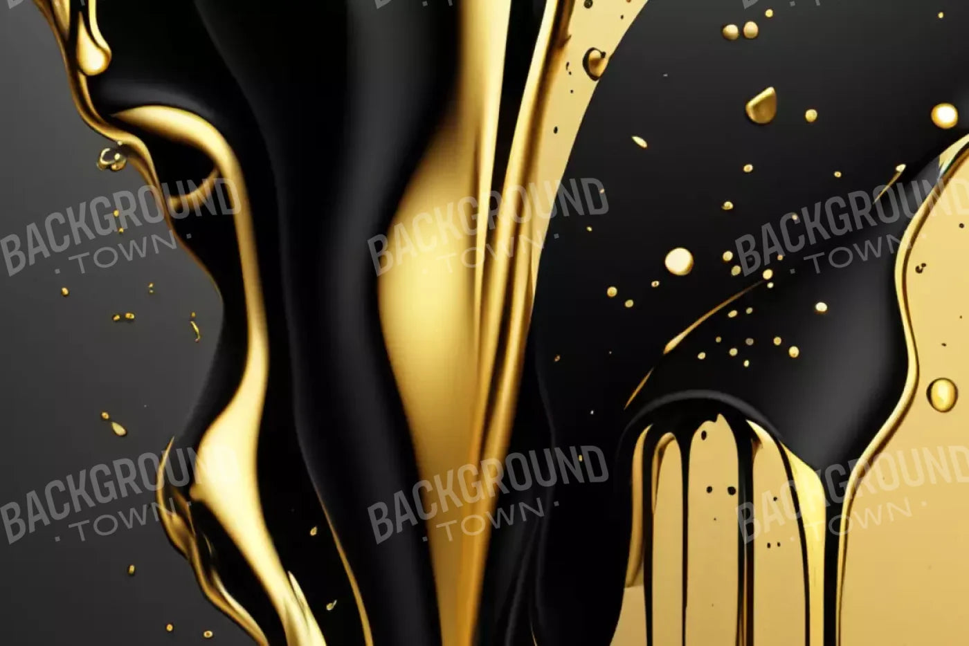 Black And Gold Paint 12’X8’ Ultracloth (144 X 96 Inch) Backdrop