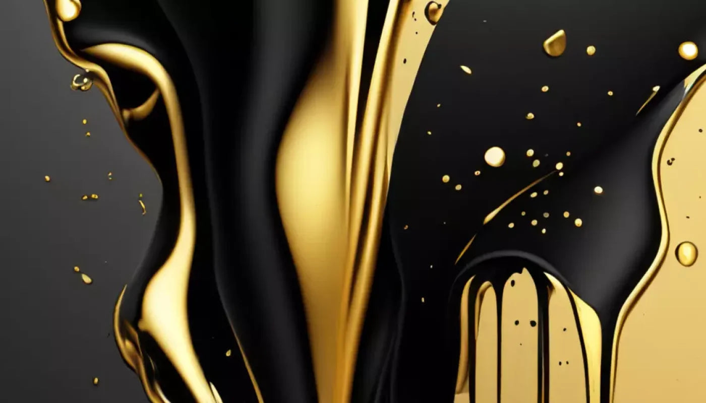 Black And Gold Paint 14’X8’ Ultracloth (168 X 96 Inch) Backdrop
