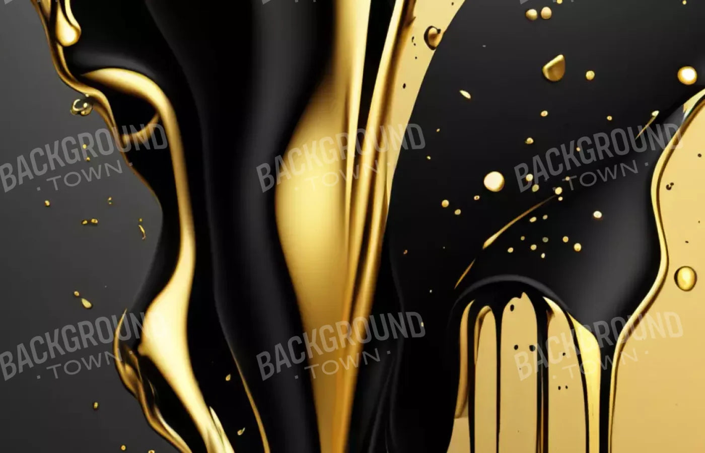 Black And Gold Paint 14’X9’ Ultracloth (168 X 108 Inch) Backdrop