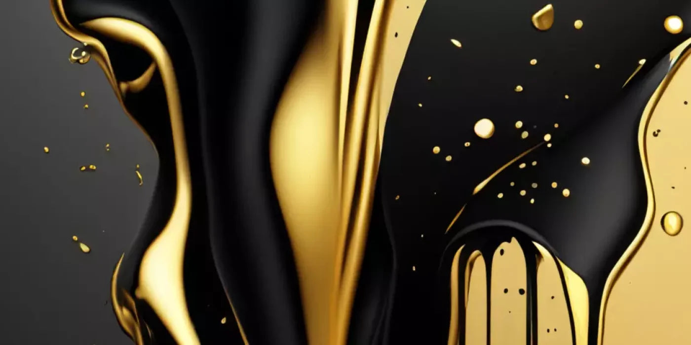 Black And Gold Paint 16’X8’ Ultracloth (192 X 96 Inch) Backdrop