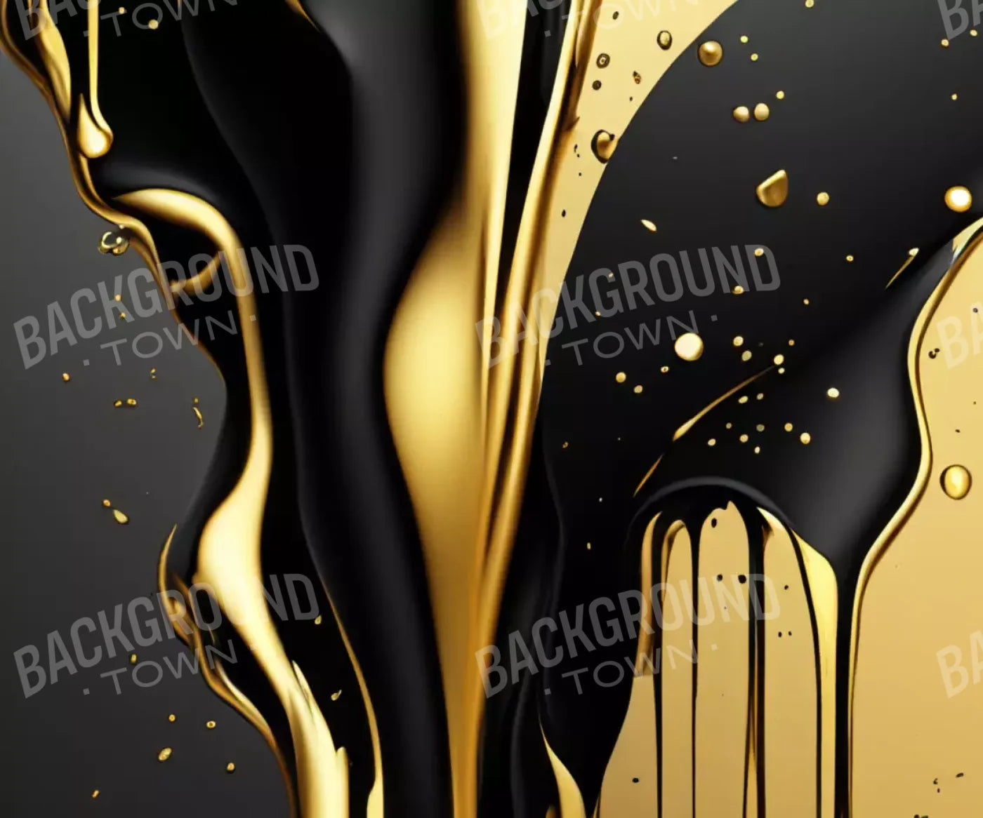 Black And Gold Paint 5’X4’2 Fleece (60 X 50 Inch) Backdrop