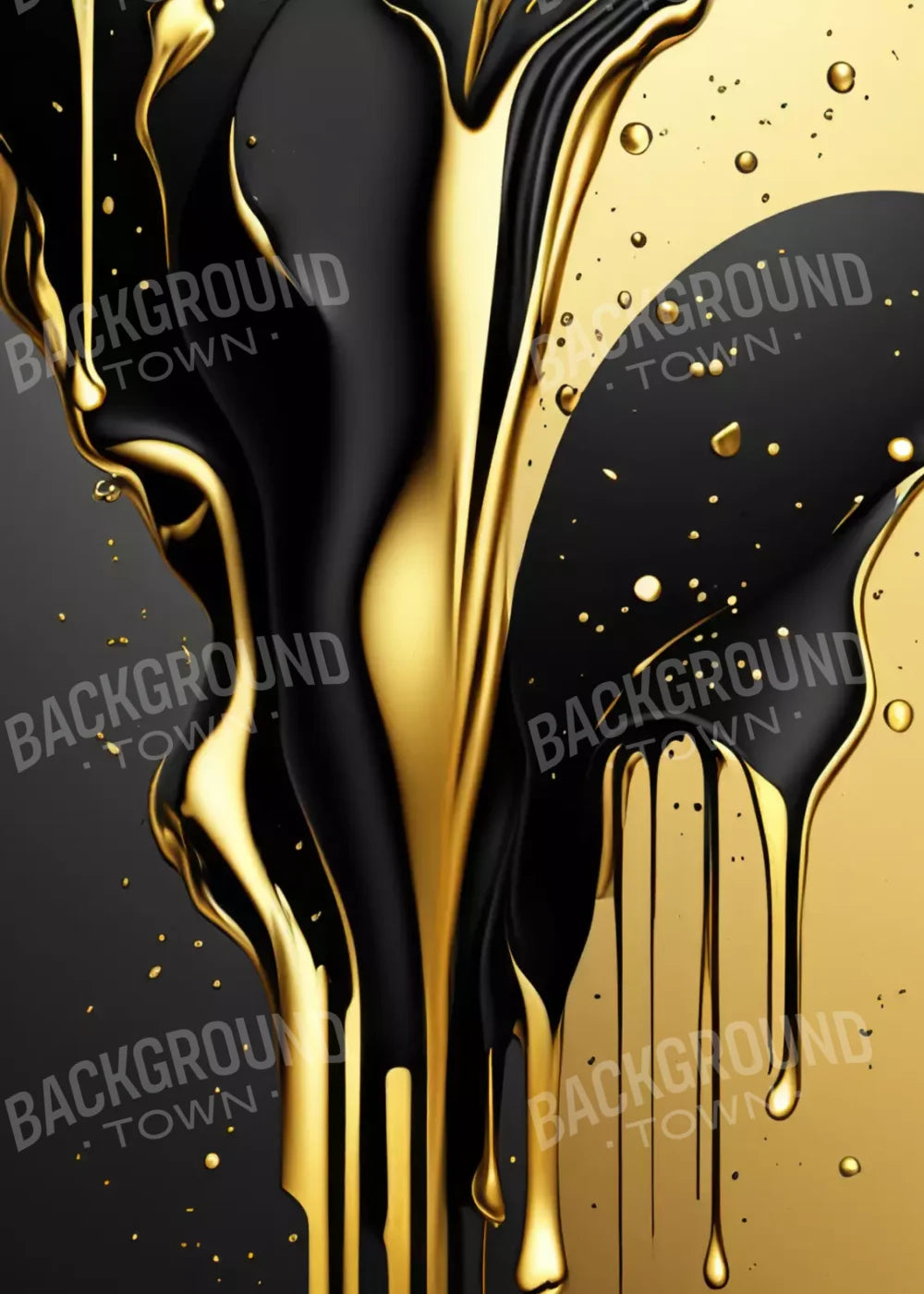 Black And Gold Paint 5’X7’ Ultracloth (60 X 84 Inch) Backdrop