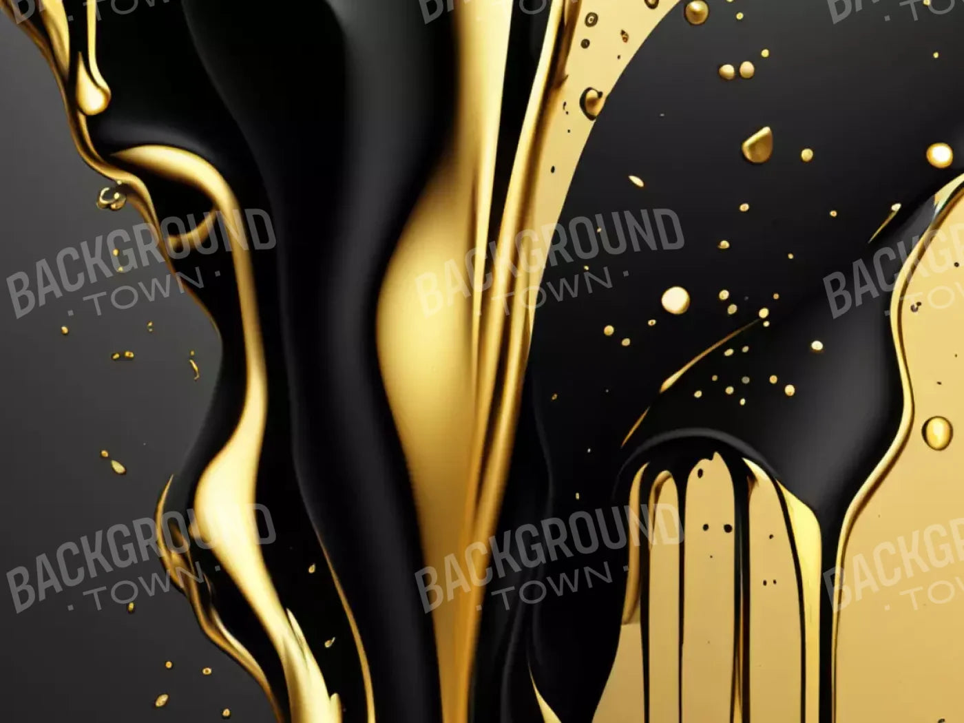 Black And Gold Paint 6’8X5’ Fleece (80 X 60 Inch) Backdrop