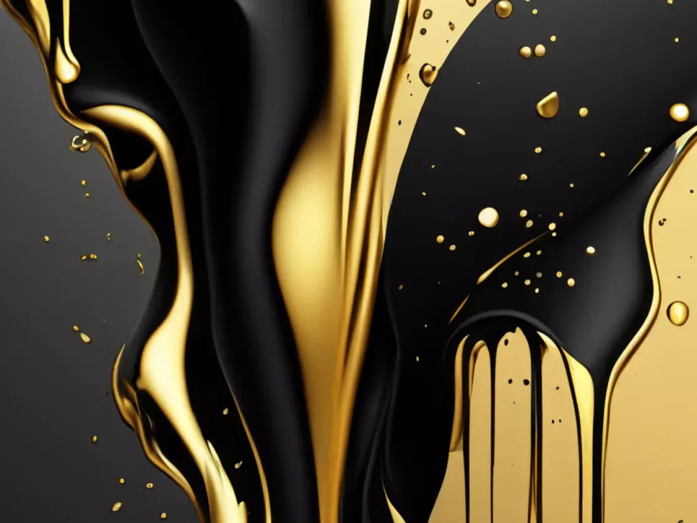 Black And Gold Paint 6’8X5’ Fleece (80 X 60 Inch) Backdrop