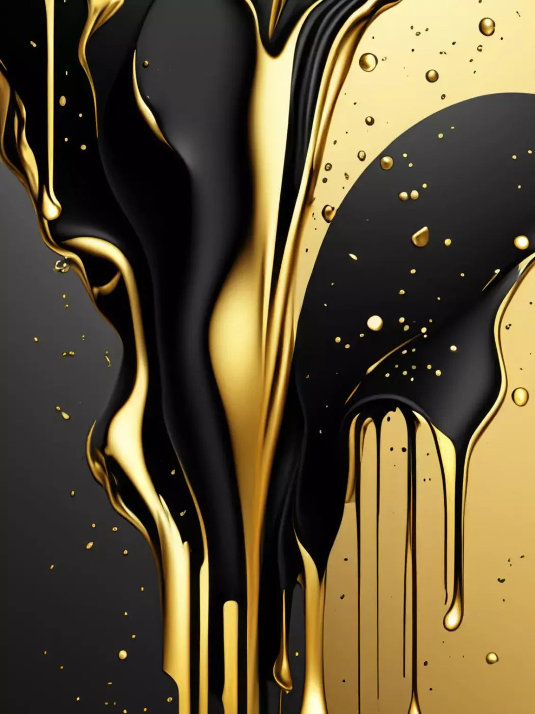 Black And Gold Paint 6’X8’ Fleece (72 X 96 Inch) Backdrop