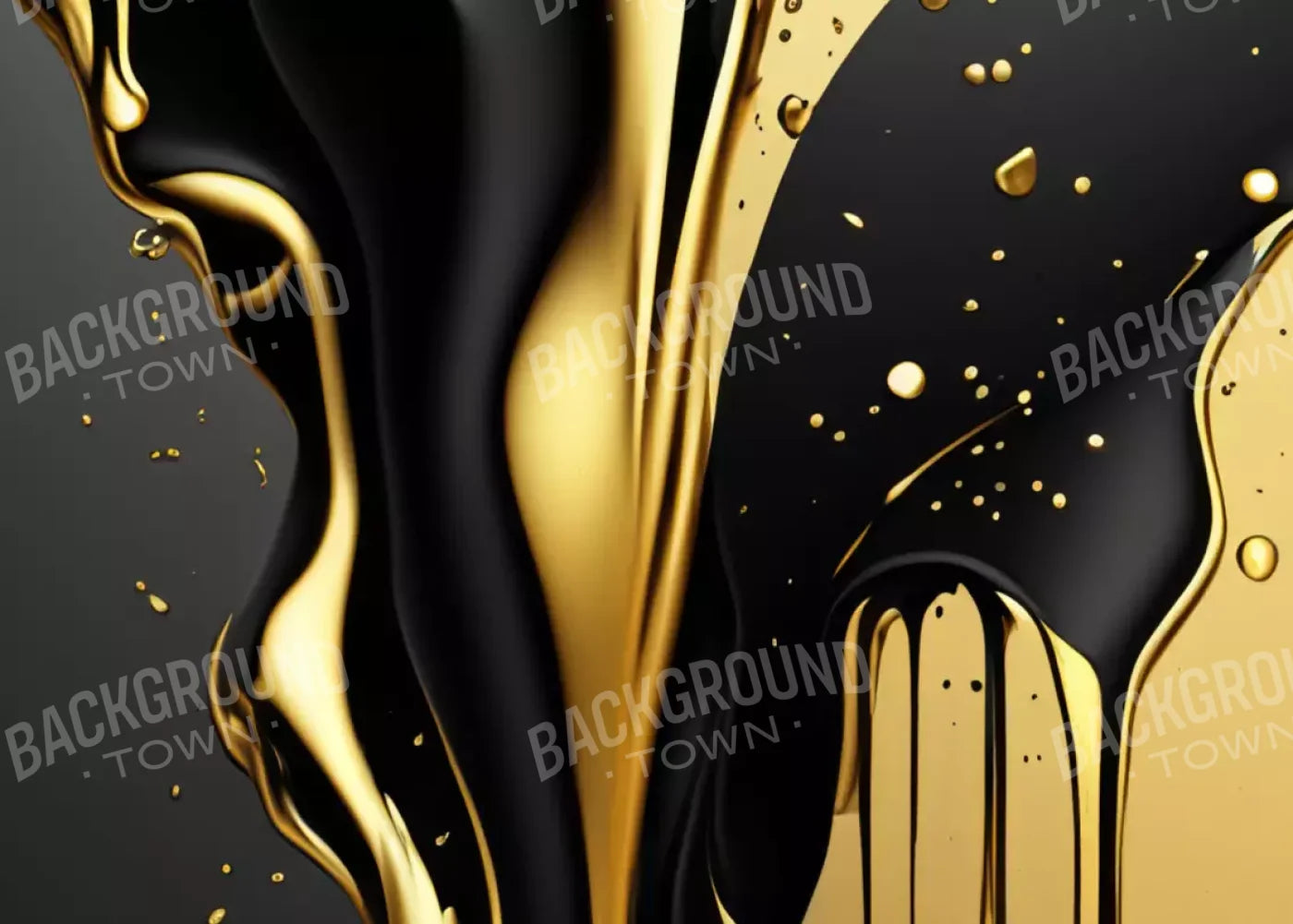 Black And Gold Paint 7’X5’ Ultracloth (84 X 60 Inch) Backdrop