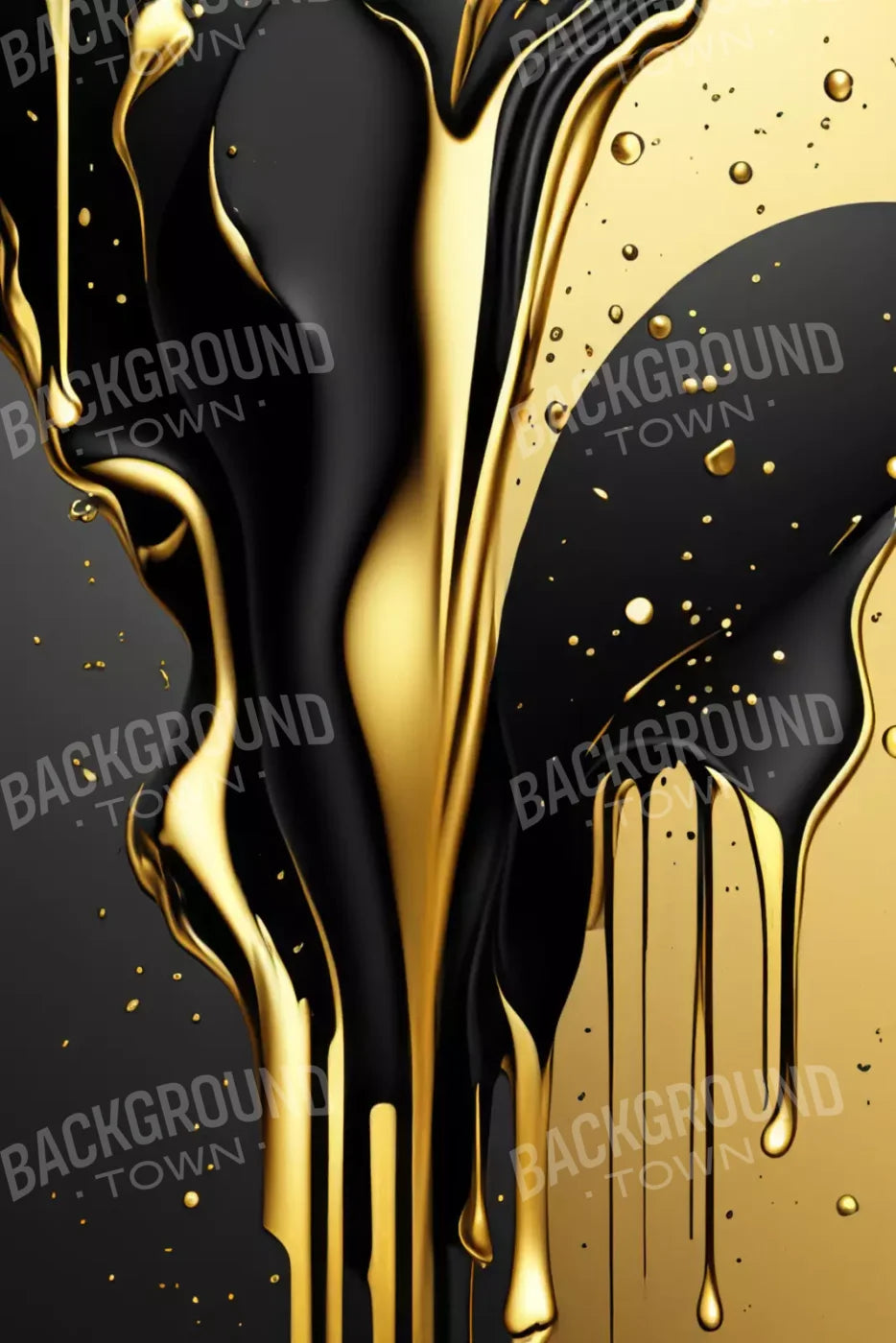 Black And Gold Paint 8’X12’ Ultracloth (96 X 144 Inch) Backdrop