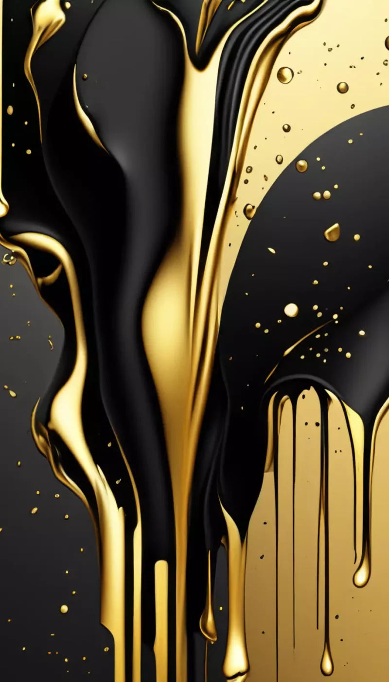Black And Gold Paint 8’X14’ Ultracloth (96 X 168 Inch) Backdrop