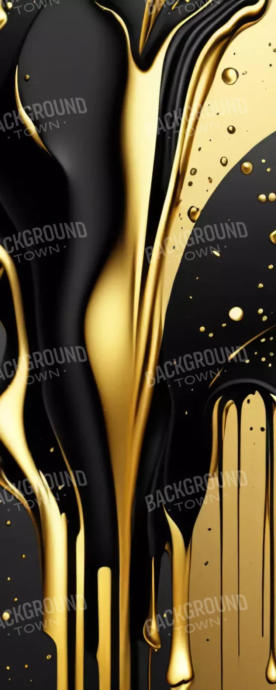 Black And Gold Paint 8’X20’ Ultracloth (96 X 240 Inch) Backdrop