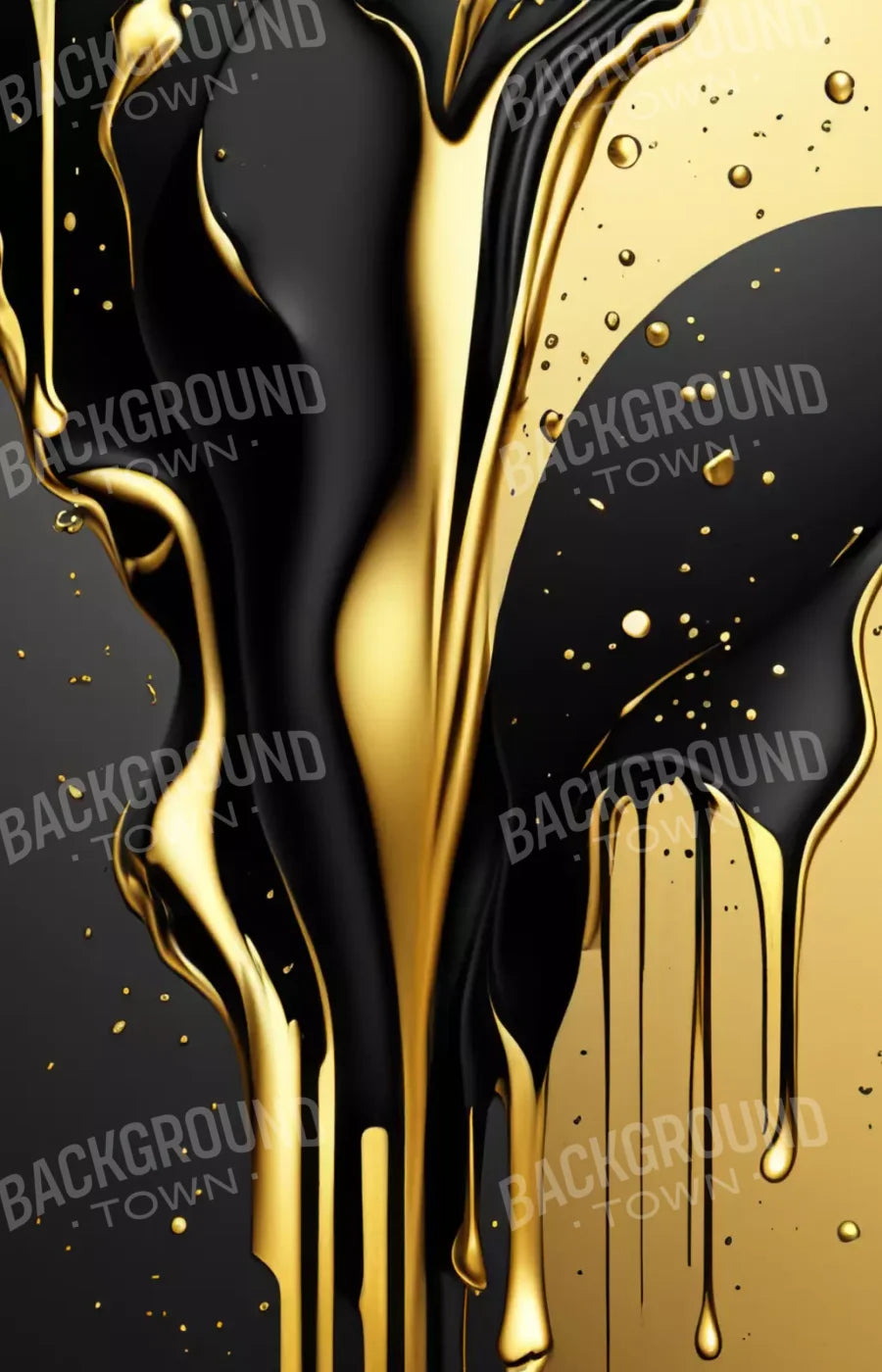 Black And Gold Paint 9’X14’ Ultracloth (108 X 168 Inch) Backdrop