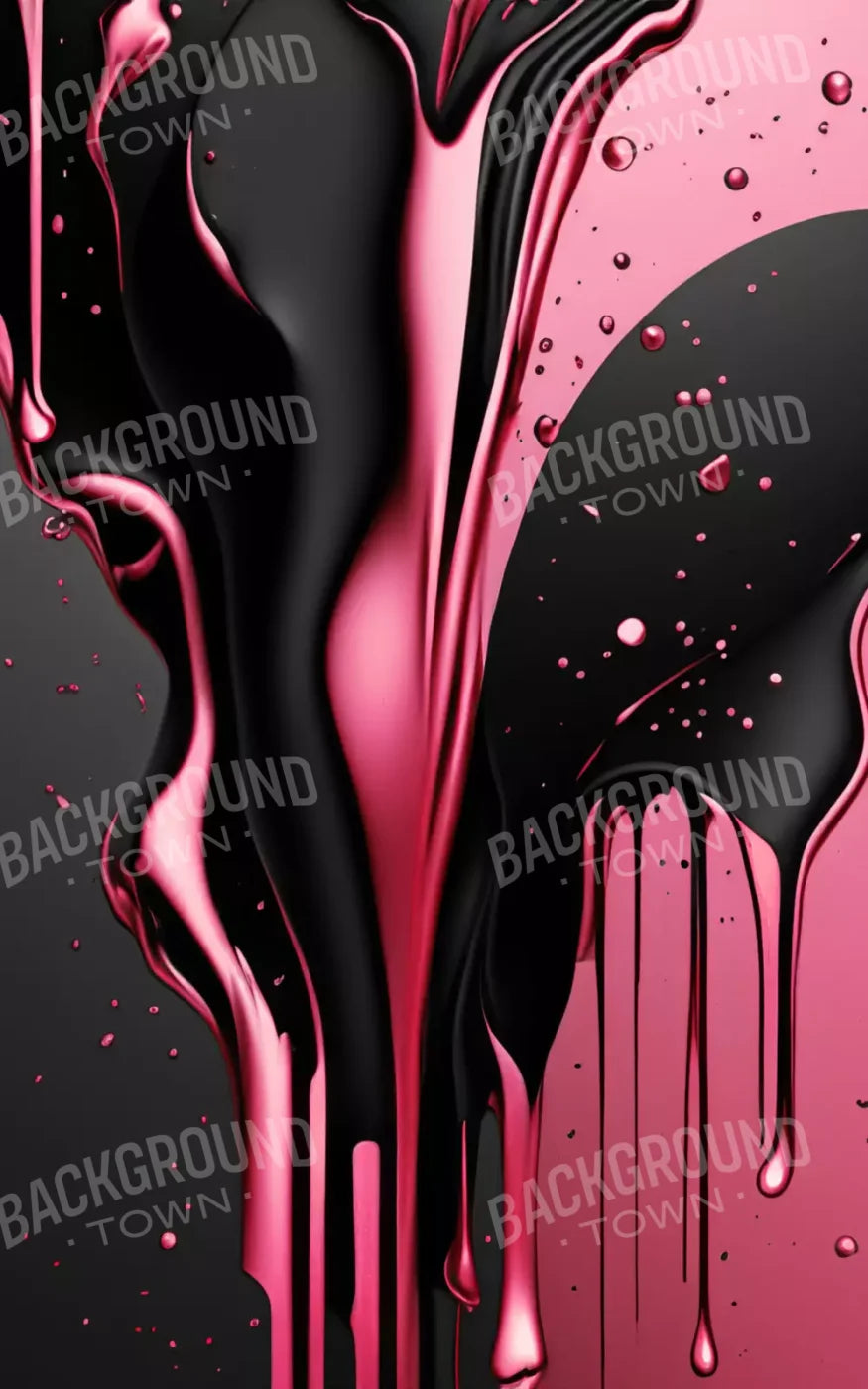 Black And Pink Paint 10’X16’ Ultracloth (120 X 192 Inch) Backdrop