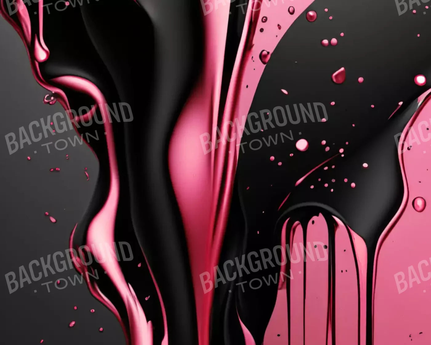 Black And Pink Paint 10’X8’ Fleece (120 X 96 Inch) Backdrop