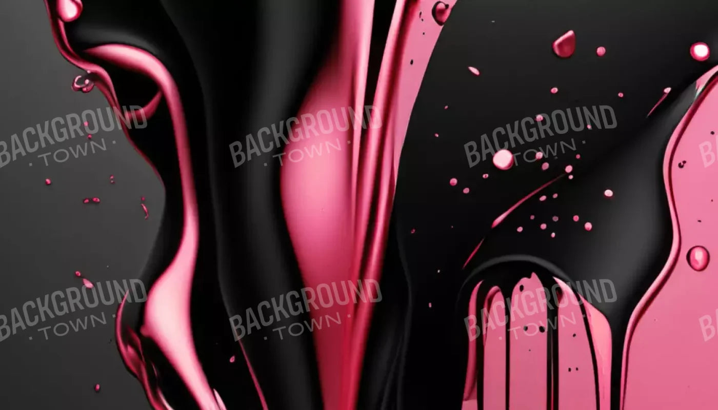 Black And Pink Paint 14’X8’ Ultracloth (168 X 96 Inch) Backdrop
