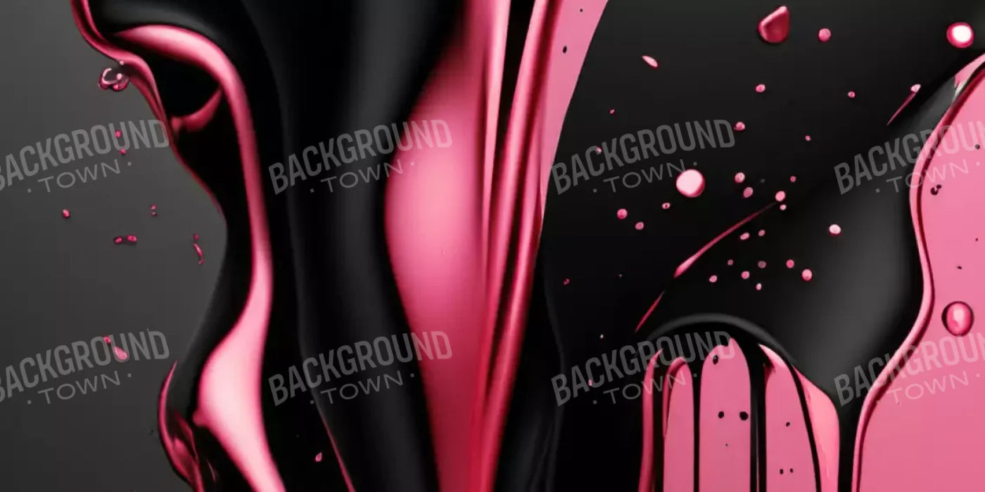 Black And Pink Paint 16’X8’ Ultracloth (192 X 96 Inch) Backdrop