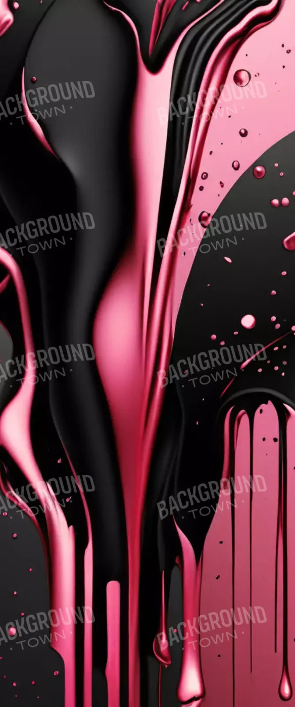 Black And Pink Paint 5’X12’ Ultracloth For Westcott X - Drop (60 X 144 Inch) Backdrop