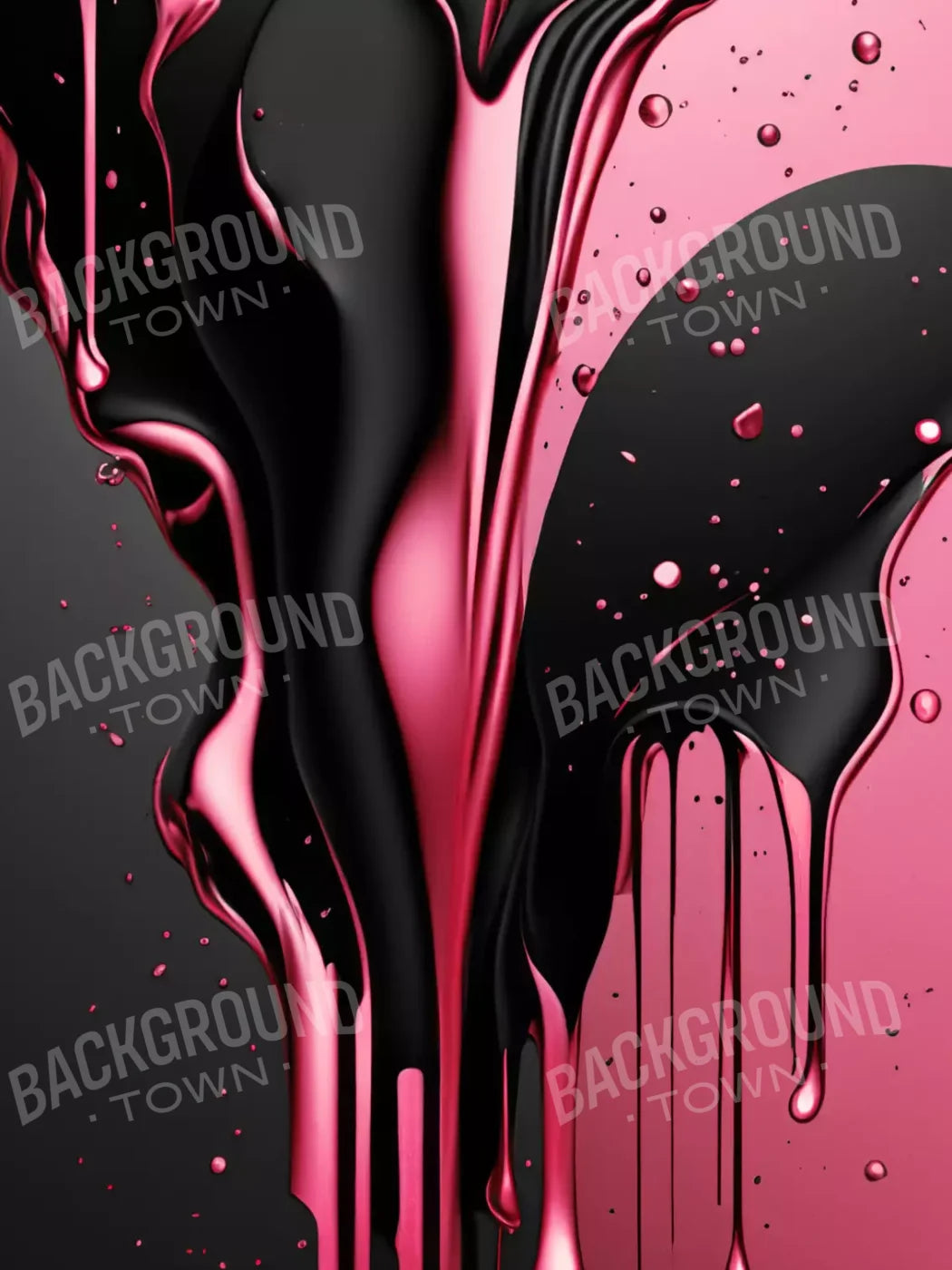 Black And Pink Paint 5’X6’8 Fleece (60 X 80 Inch) Backdrop