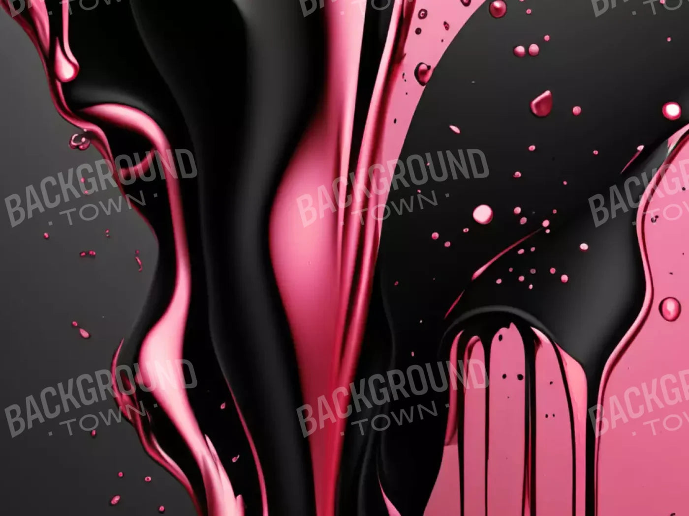 Black And Pink Paint 6’8X5’ Fleece (80 X 60 Inch) Backdrop