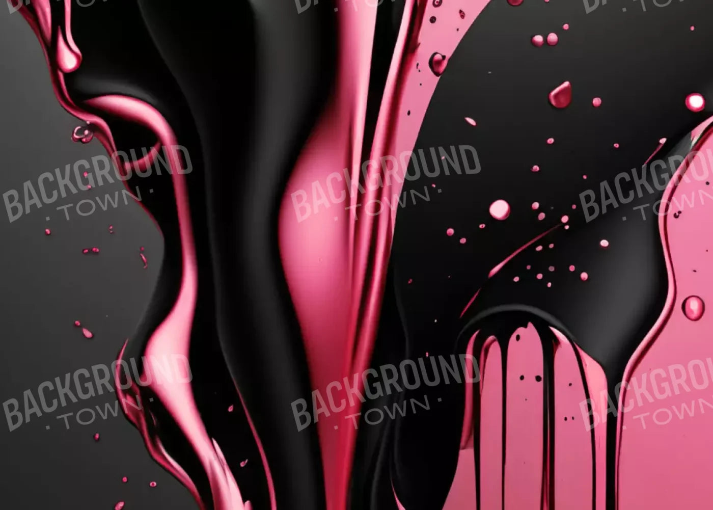 Black And Pink Paint 7’X5’ Ultracloth (84 X 60 Inch) Backdrop