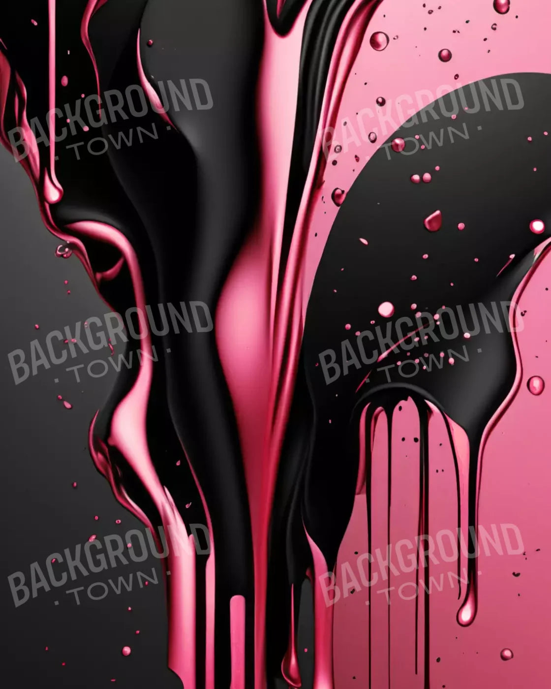 Black And Pink Paint 8’X10’ Fleece (96 X 120 Inch) Backdrop