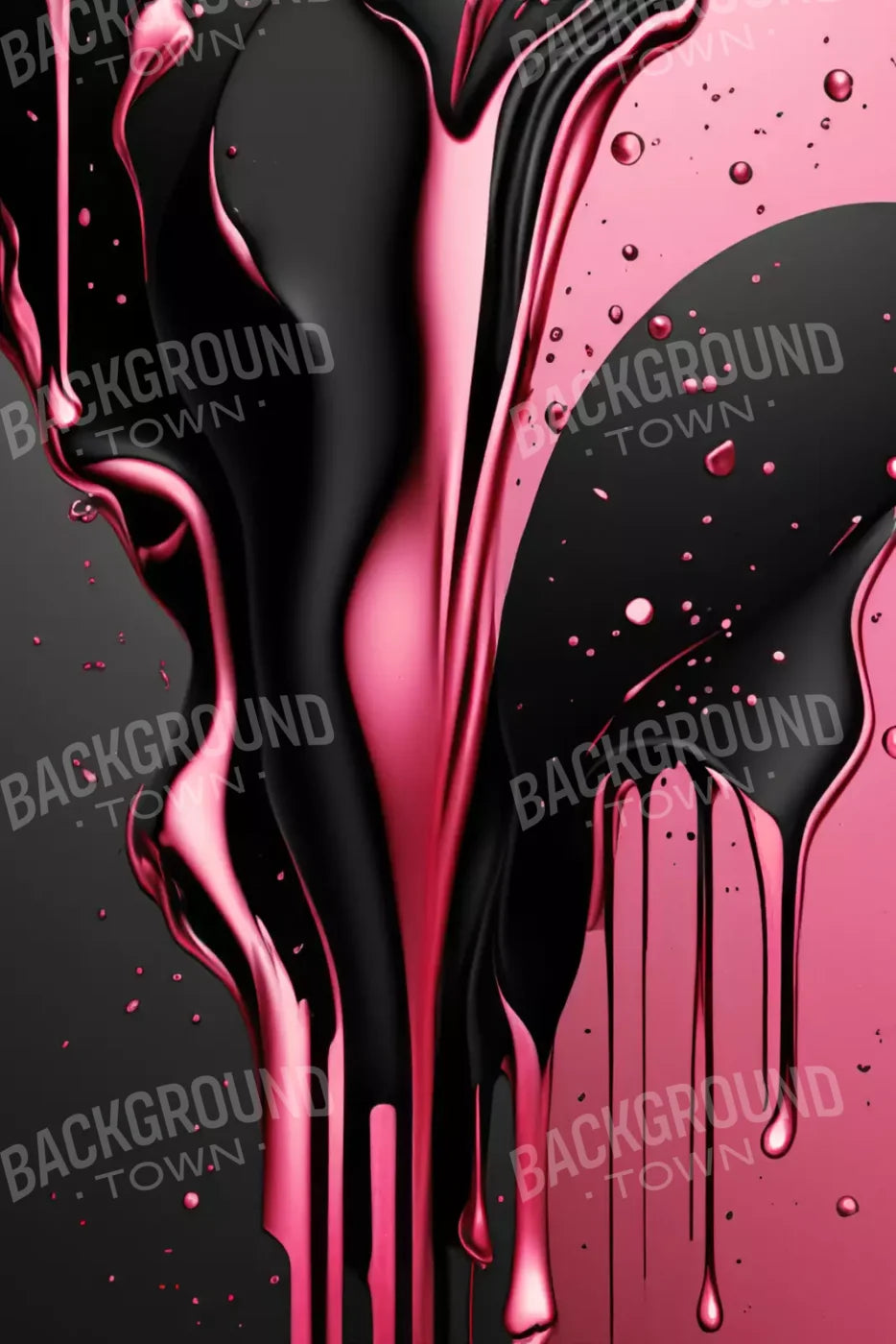 Black And Pink Paint 8’X12’ Ultracloth (96 X 144 Inch) Backdrop