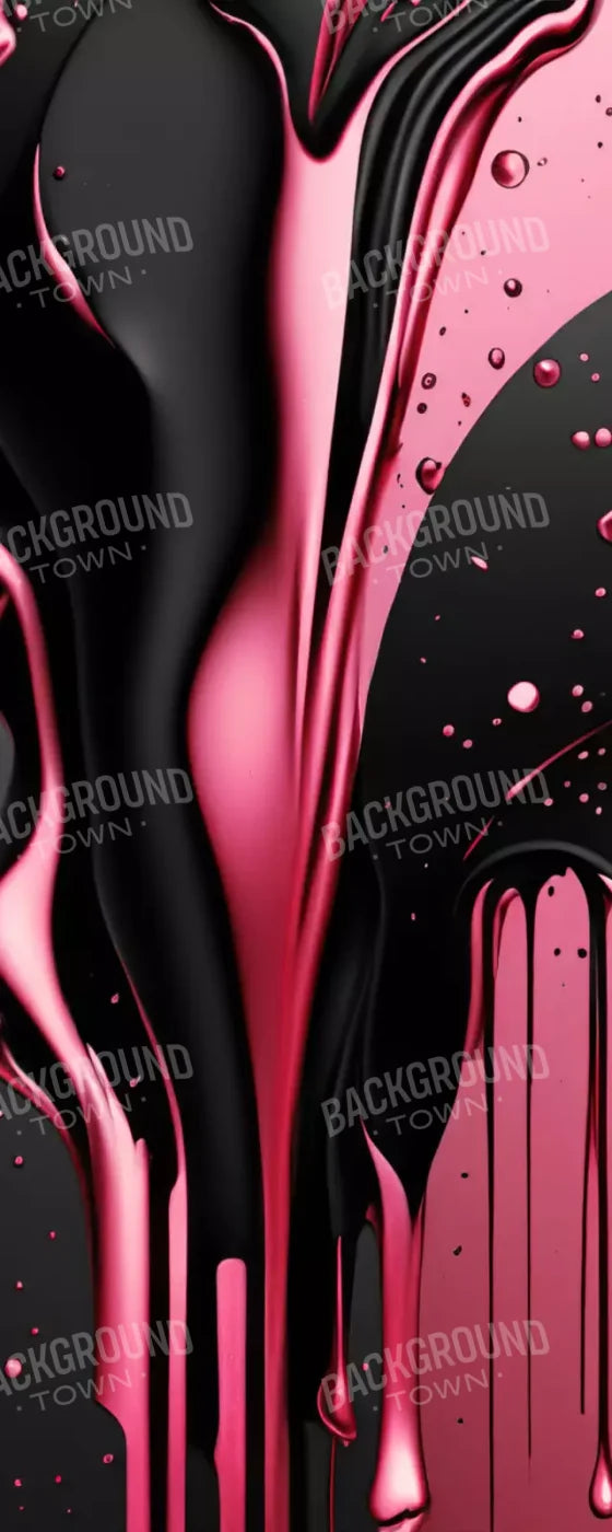 Black And Pink Paint 8’X20’ Ultracloth (96 X 240 Inch) Backdrop