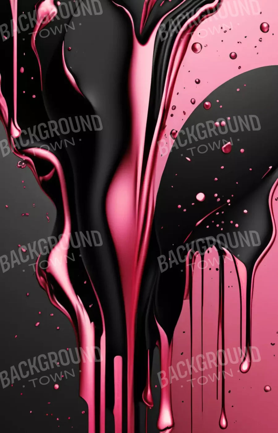 Black And Pink Paint 9’X14’ Ultracloth (108 X 168 Inch) Backdrop