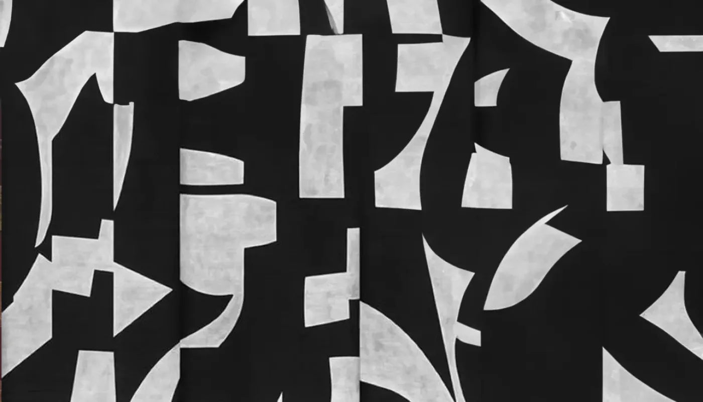 Black And White Abstract 14’X8’ Ultracloth (168 X 96 Inch) Backdrop
