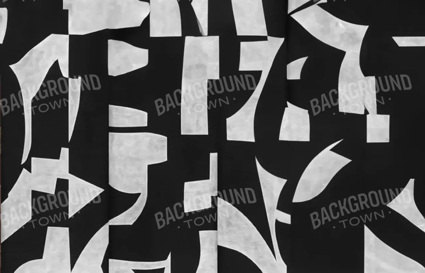 Black And White Abstract 14’X9’ Ultracloth (168 X 108 Inch) Backdrop