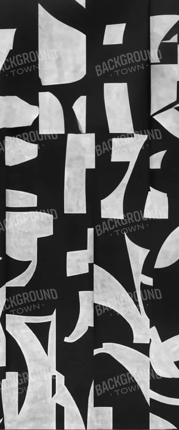 Black And White Abstract 5’X12’ Ultracloth For Westcott X - Drop (60 X 144 Inch) Backdrop
