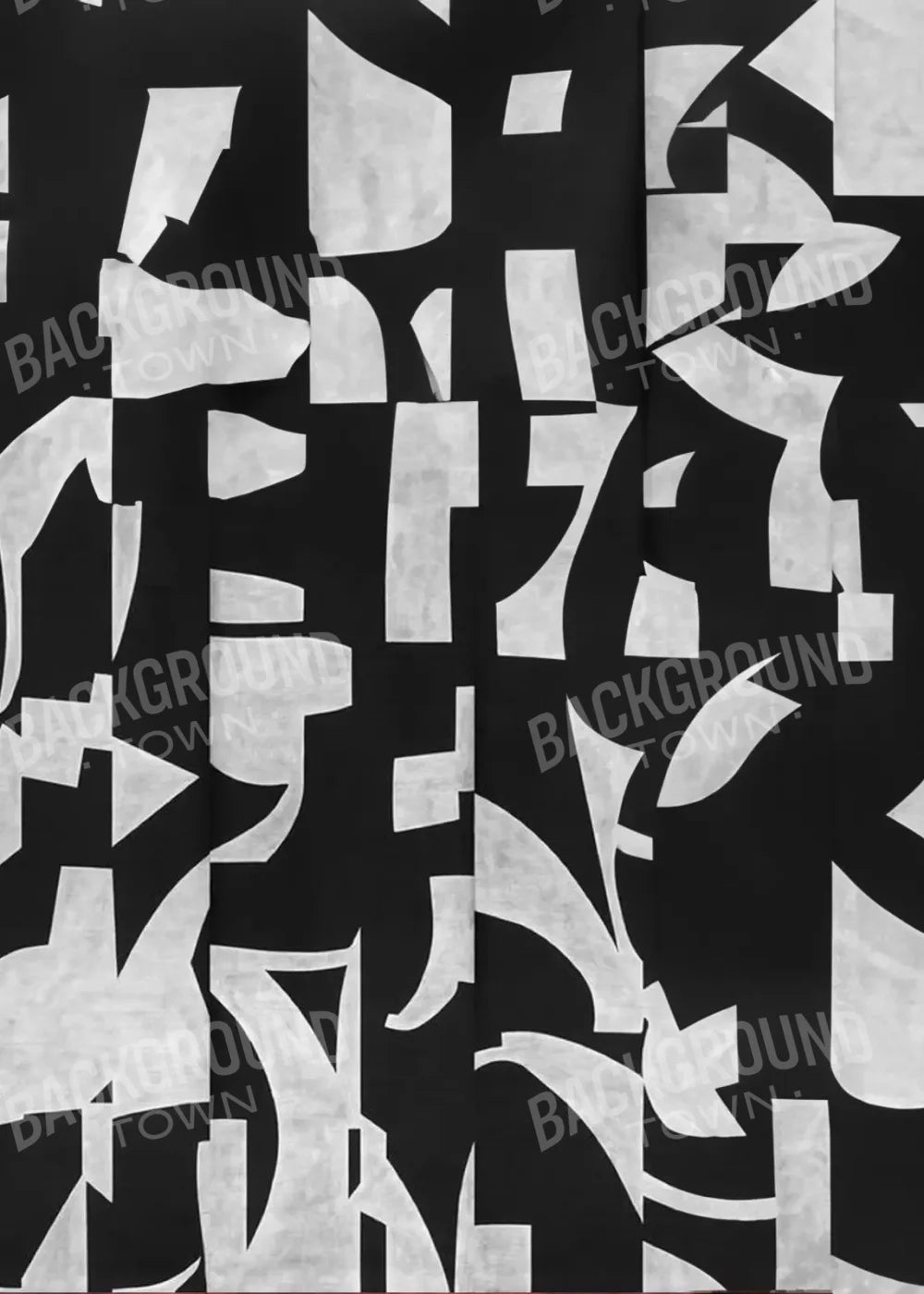 Black And White Abstract 5’X7’ Ultracloth (60 X 84 Inch) Backdrop