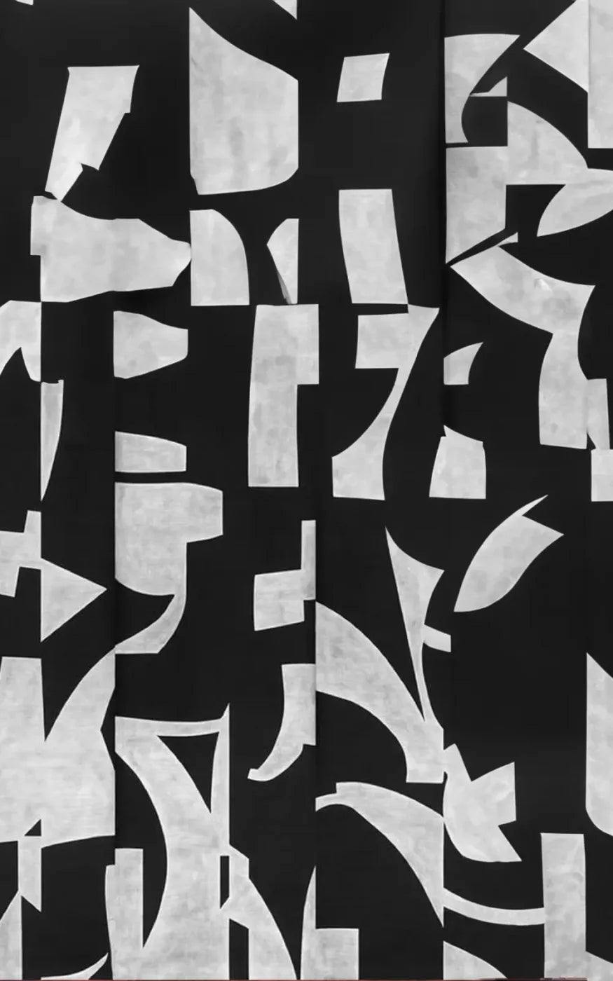 Black And White Abstract 5’X8’ Ultracloth (60 X 96 Inch) Backdrop