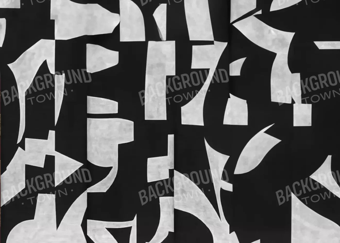 Black And White Abstract 7’X5’ Ultracloth (84 X 60 Inch) Backdrop