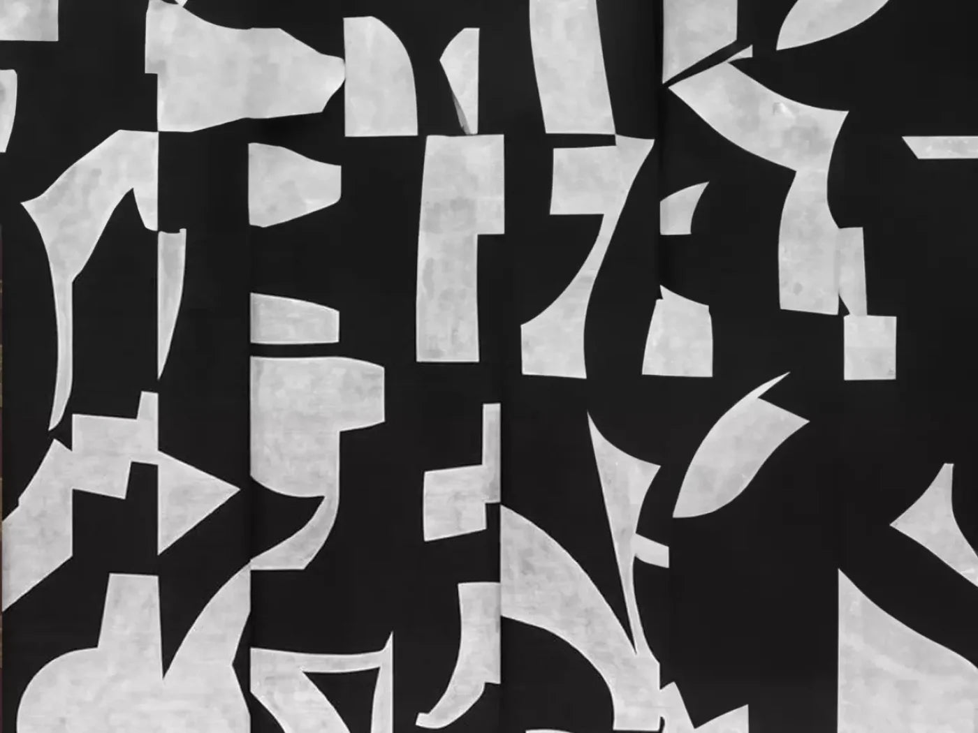 Black And White Abstract 8’X6’ Fleece (96 X 72 Inch) Backdrop