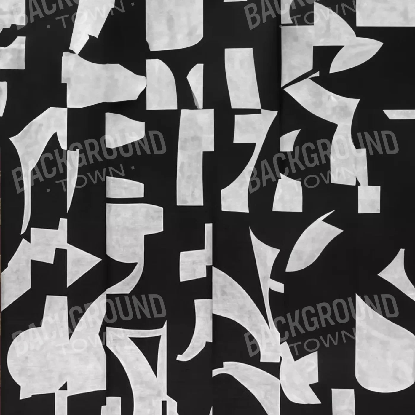 Black And White Abstract 8’X8’ Fleece (96 X Inch) Backdrop