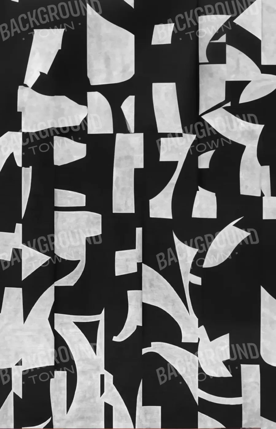 Black And White Abstract 9’X14’ Ultracloth (108 X 168 Inch) Backdrop