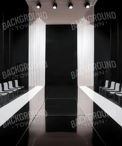 Black And White Catwalk 10’x12’ UltraCloth (120 x 144 inch) Backdrop