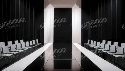 Black And White Catwalk 14’x8’ UltraCloth (168 x 96 inch) Backdrop