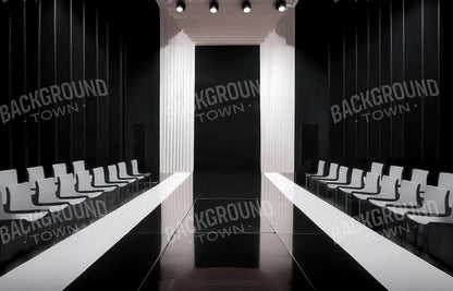 Black And White Catwalk 14’x9’ UltraCloth (168 x 108 inch) Backdrop
