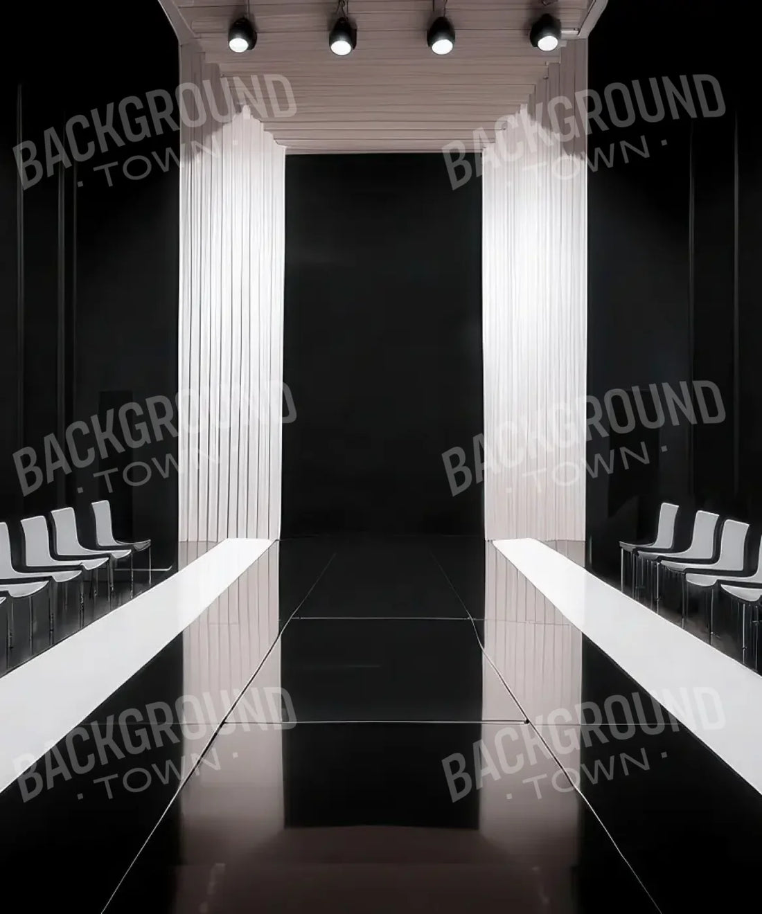 Black and White Senior Backdrop for Photography